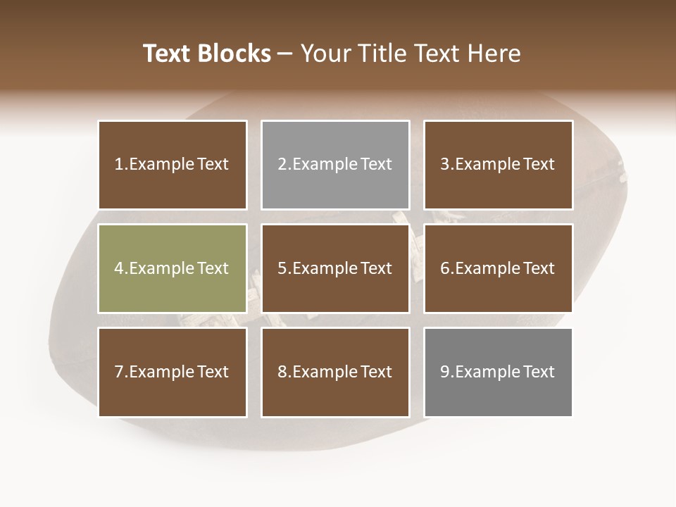 Old Leather Ball To Play Rugby. PowerPoint Template