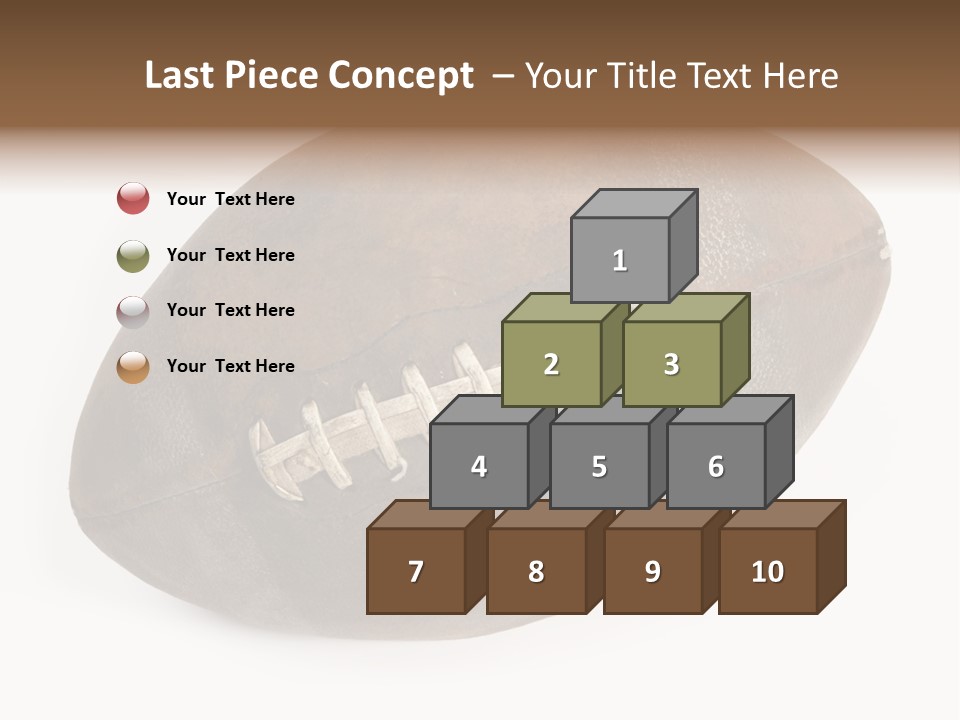 Old Leather Ball To Play Rugby. PowerPoint Template