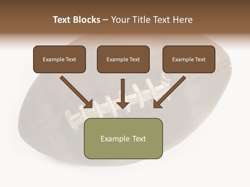 Old Leather Ball To Play Rugby. PowerPoint Template