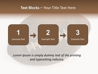 Old Leather Ball To Play Rugby. PowerPoint Template