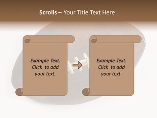 Old Leather Ball To Play Rugby. PowerPoint Template