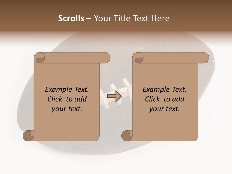 Old Leather Ball To Play Rugby. PowerPoint Template