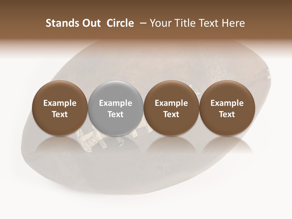 Old Leather Ball To Play Rugby. PowerPoint Template