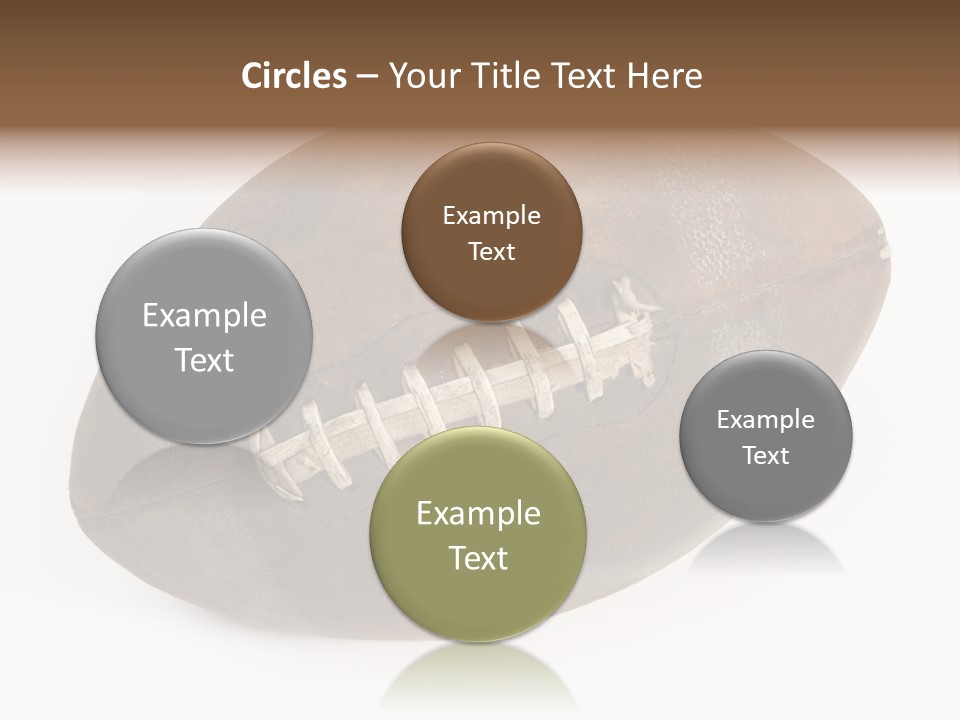 Old Leather Ball To Play Rugby. PowerPoint Template