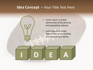 Old Leather Ball To Play Rugby. PowerPoint Template