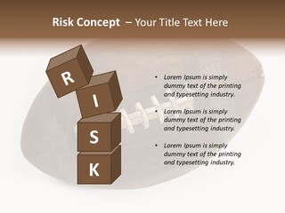 Old Leather Ball To Play Rugby. PowerPoint Template