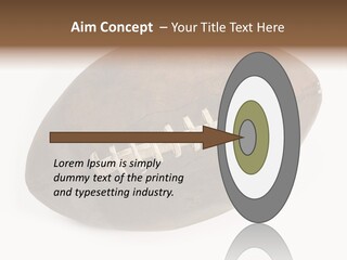 Old Leather Ball To Play Rugby. PowerPoint Template