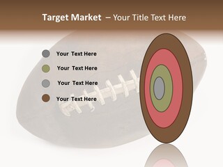 Old Leather Ball To Play Rugby. PowerPoint Template