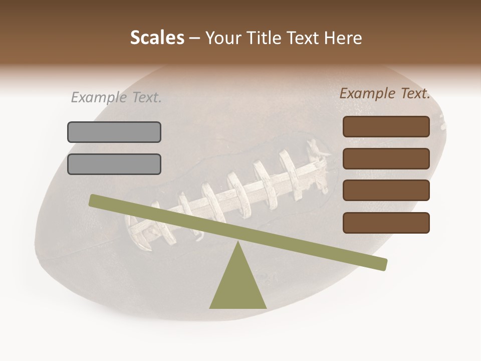 Old Leather Ball To Play Rugby. PowerPoint Template
