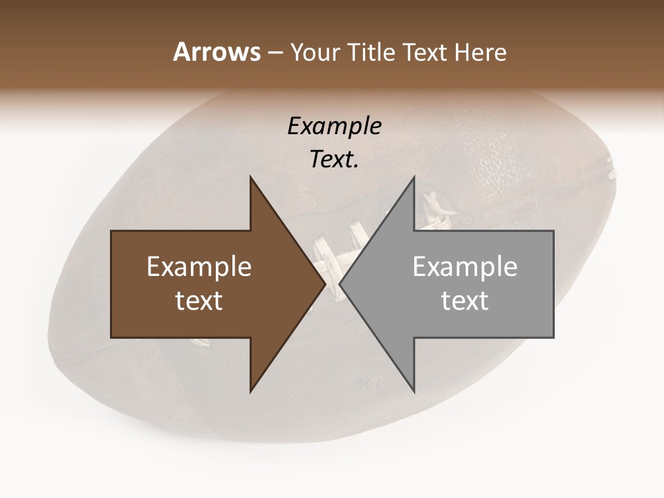 Old Leather Ball To Play Rugby. PowerPoint Template