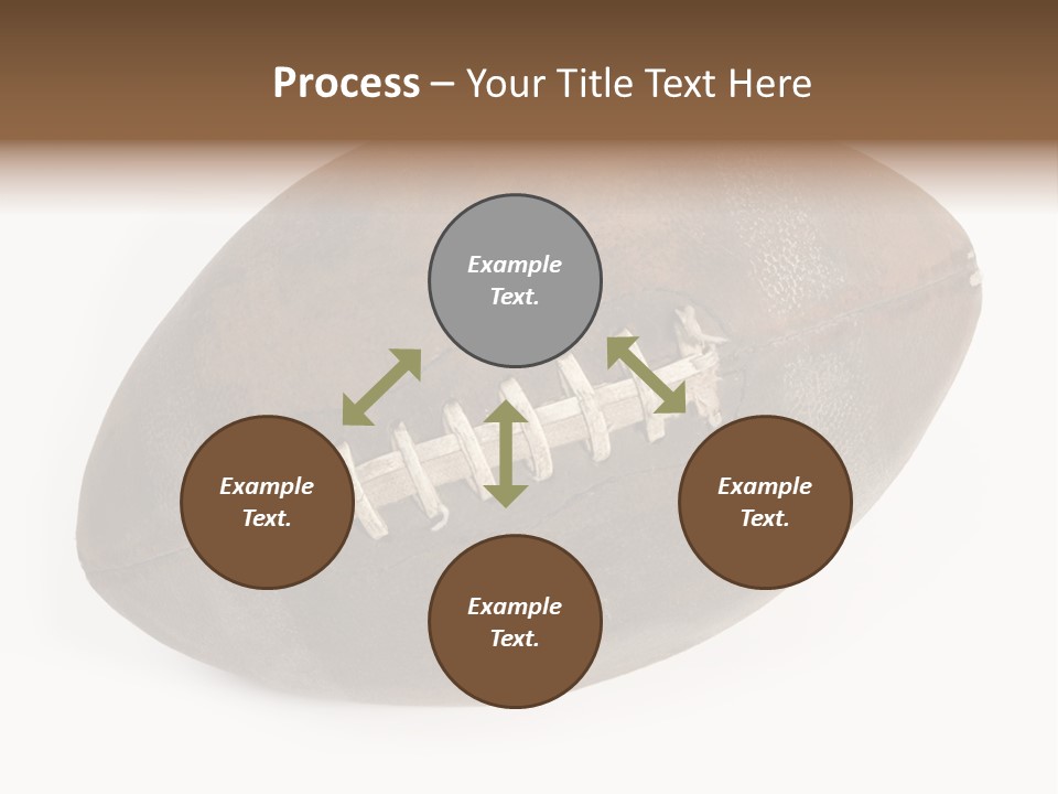 Old Leather Ball To Play Rugby. PowerPoint Template