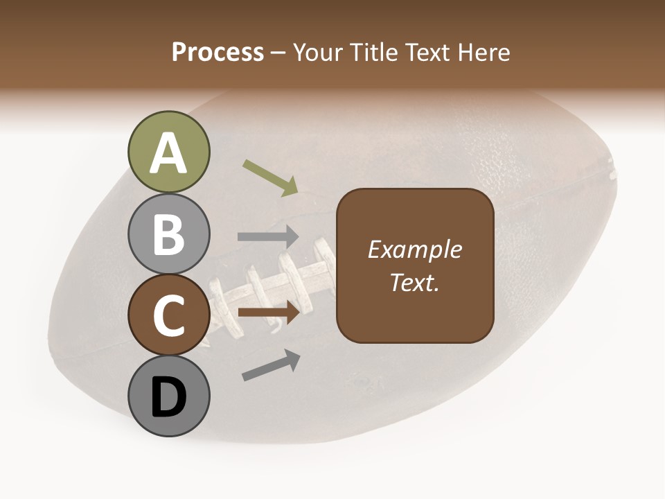 Old Leather Ball To Play Rugby. PowerPoint Template