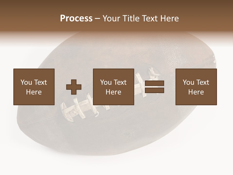 Old Leather Ball To Play Rugby. PowerPoint Template