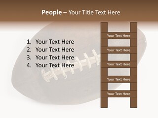 Old Leather Ball To Play Rugby. PowerPoint Template