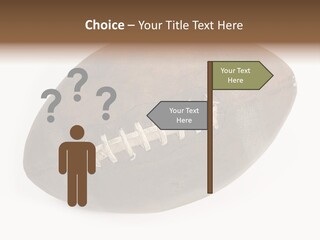 Old Leather Ball To Play Rugby. PowerPoint Template