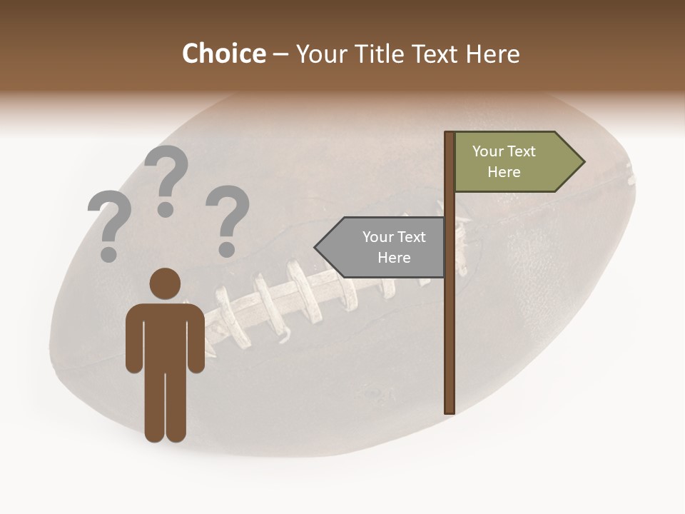 Old Leather Ball To Play Rugby. PowerPoint Template