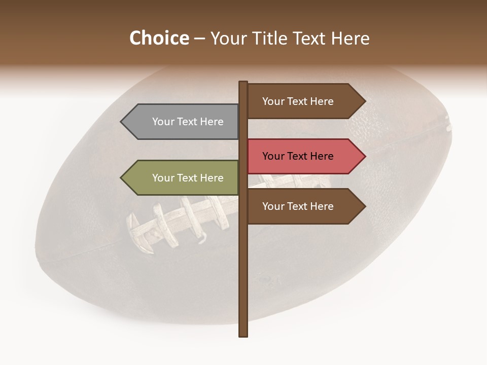 Old Leather Ball To Play Rugby. PowerPoint Template