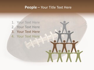 Old Leather Ball To Play Rugby. PowerPoint Template