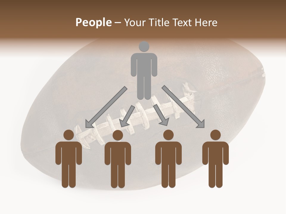 Old Leather Ball To Play Rugby. PowerPoint Template