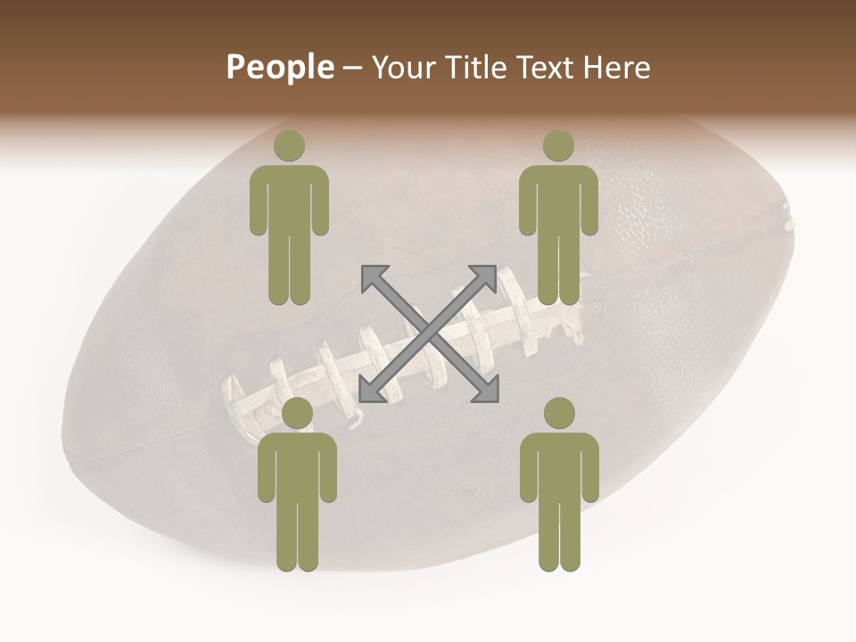 Old Leather Ball To Play Rugby. PowerPoint Template