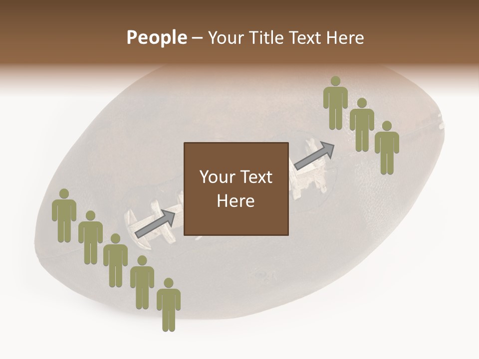 Old Leather Ball To Play Rugby. PowerPoint Template