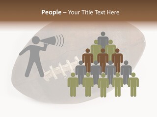 Old Leather Ball To Play Rugby. PowerPoint Template