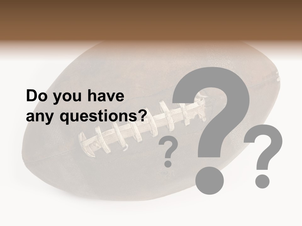 Old Leather Ball To Play Rugby. PowerPoint Template