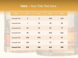 Isolated Close-Up Of Liquor And Ice In Glasses. PowerPoint Template