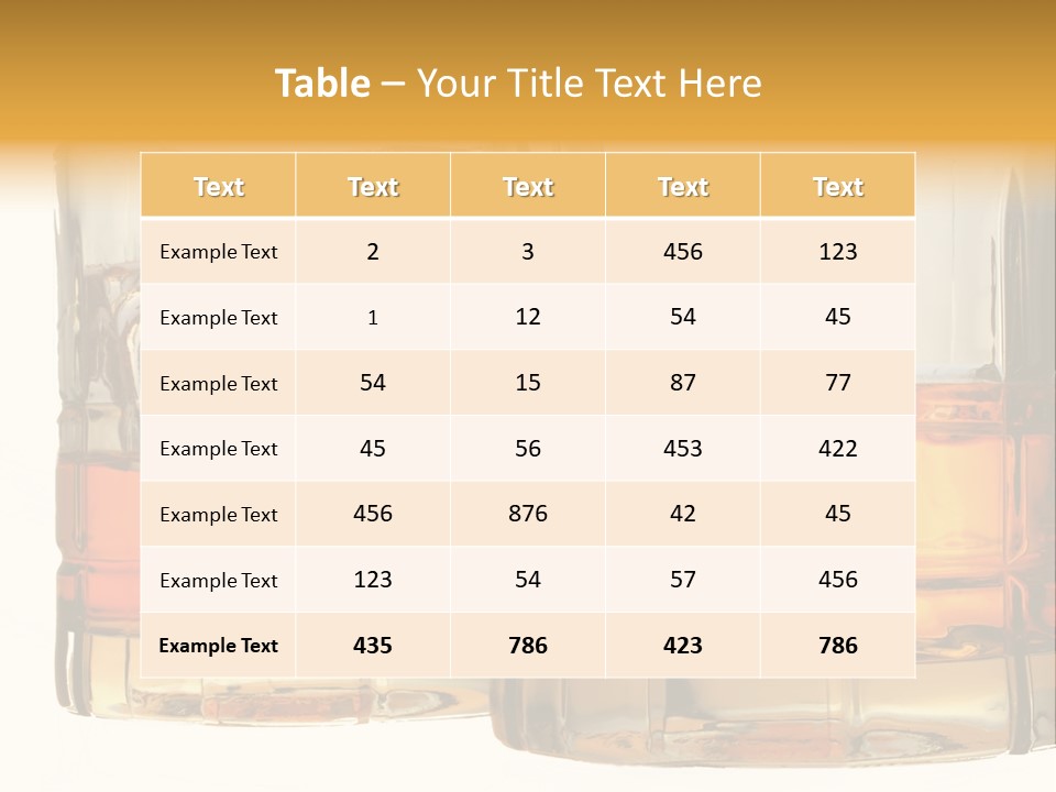 Isolated Close-Up Of Liquor And Ice In Glasses. PowerPoint Template