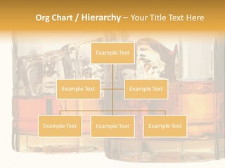 Isolated Close-Up Of Liquor And Ice In Glasses. PowerPoint Template