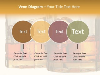 Isolated Close-Up Of Liquor And Ice In Glasses. PowerPoint Template