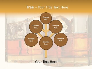 Isolated Close-Up Of Liquor And Ice In Glasses. PowerPoint Template