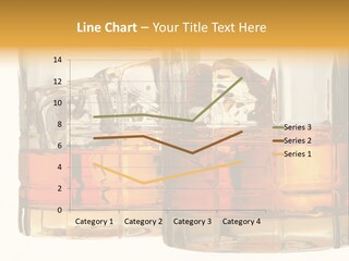 Isolated Close-Up Of Liquor And Ice In Glasses. PowerPoint Template