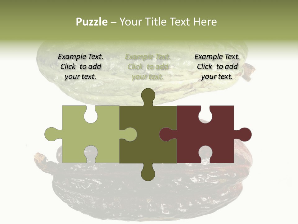 Cocoa Pods Isolated On White PowerPoint Template