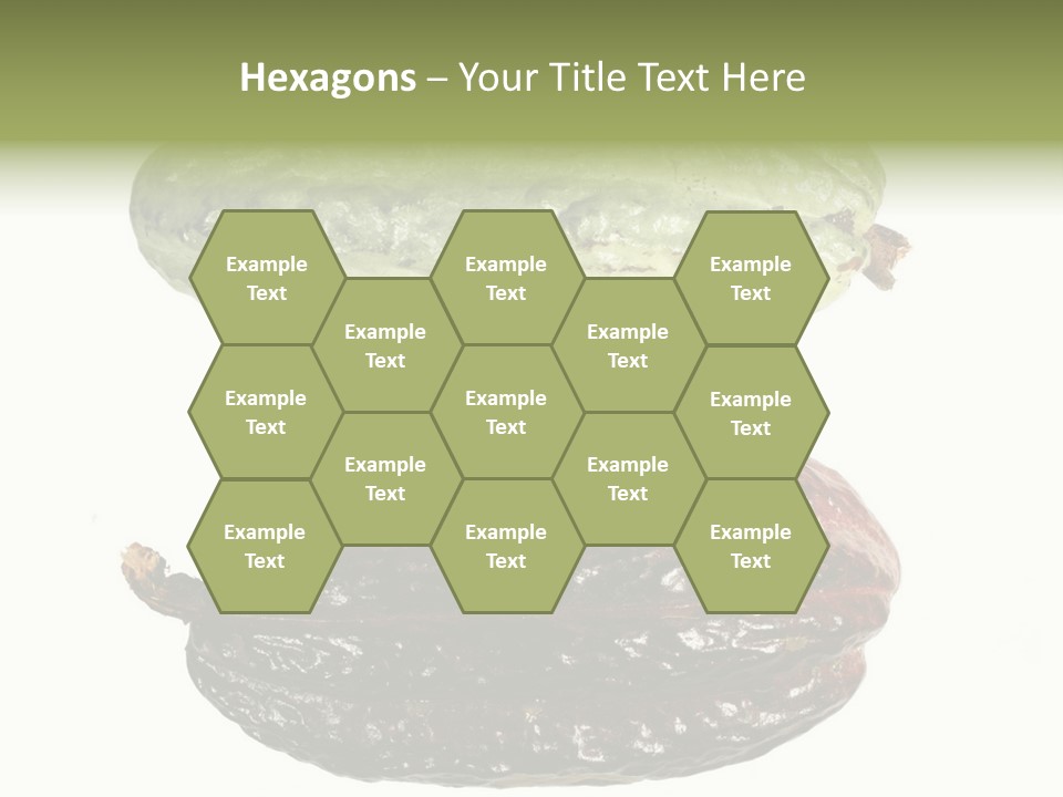 Cocoa Pods Isolated On White PowerPoint Template