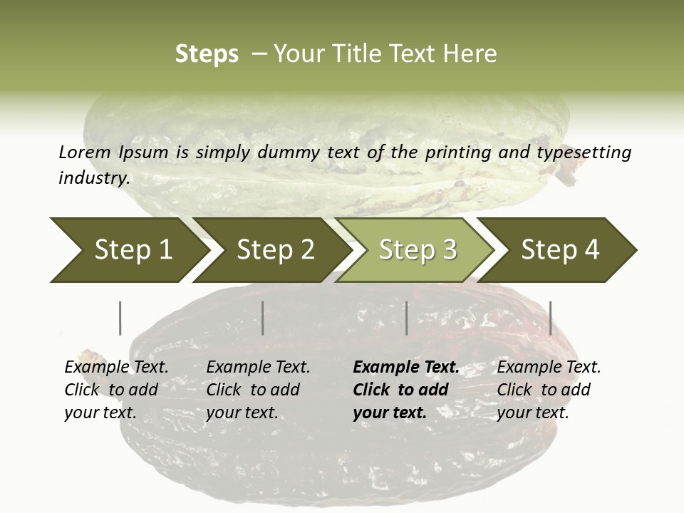 Cocoa Pods Isolated On White PowerPoint Template