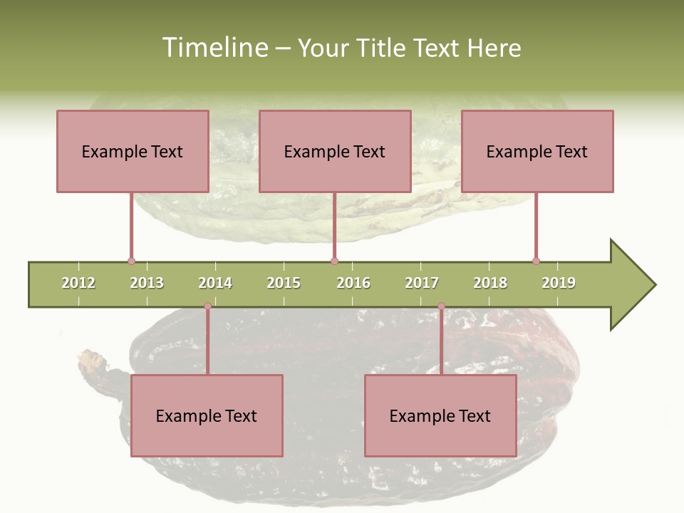 Cocoa Pods Isolated On White PowerPoint Template