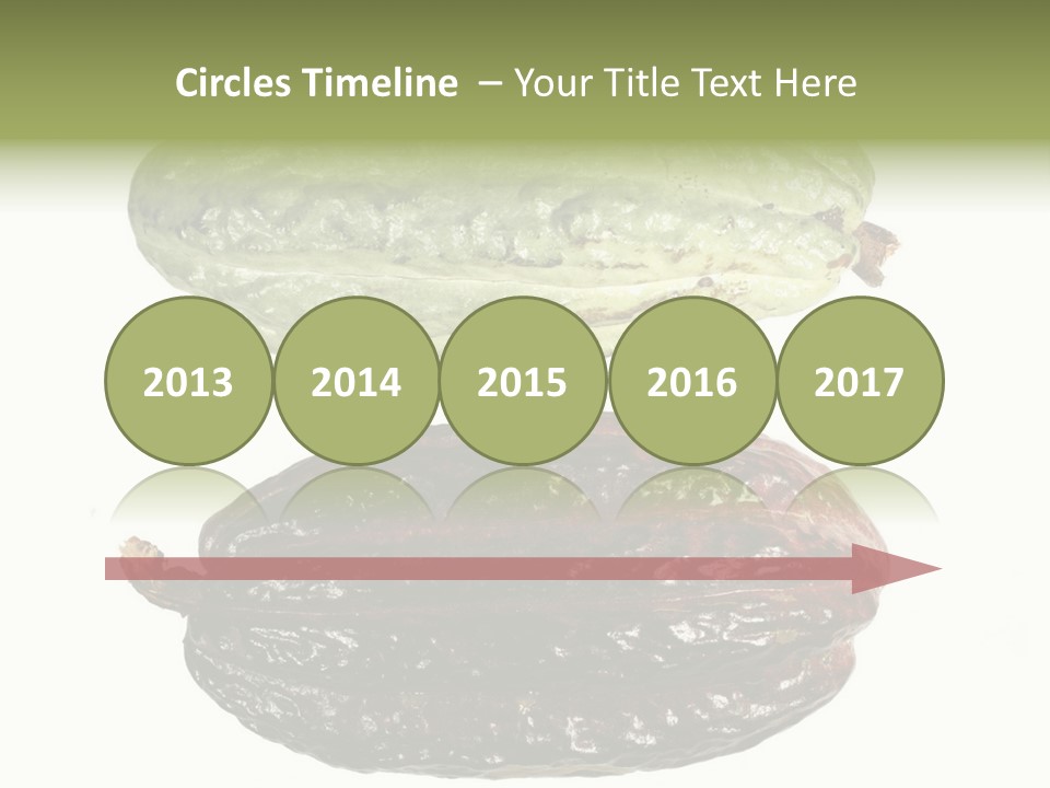 Cocoa Pods Isolated On White PowerPoint Template