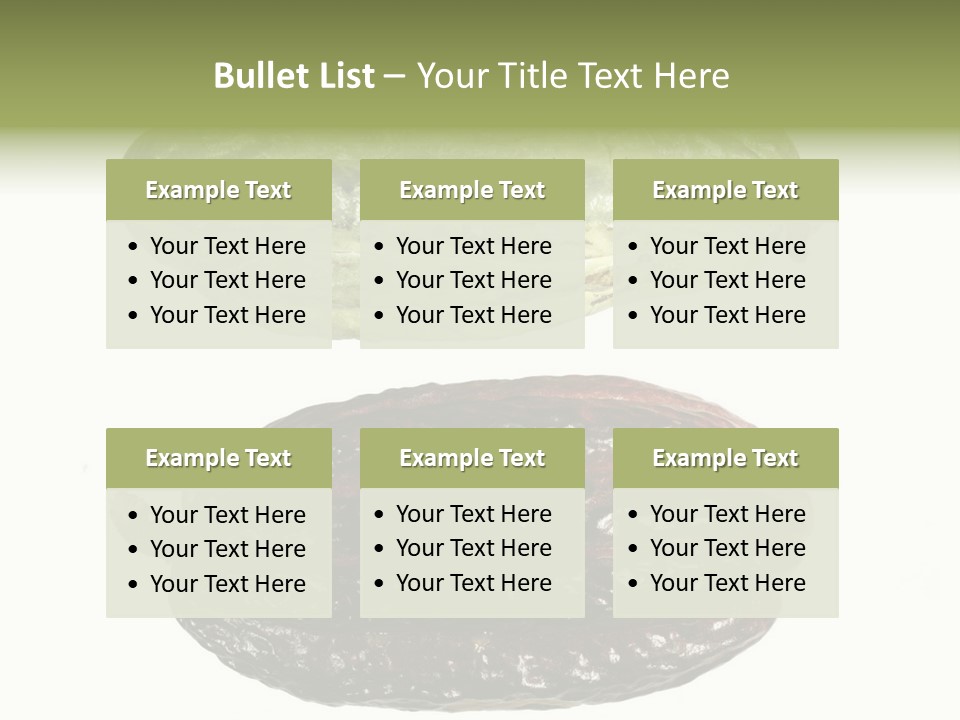 Cocoa Pods Isolated On White PowerPoint Template