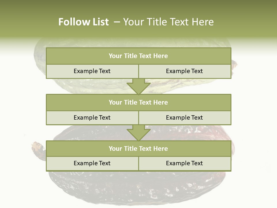 Cocoa Pods Isolated On White PowerPoint Template