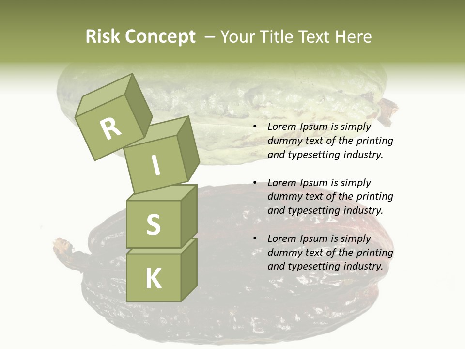 Cocoa Pods Isolated On White PowerPoint Template