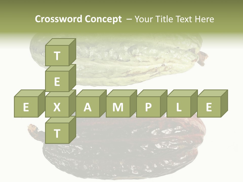 Cocoa Pods Isolated On White PowerPoint Template