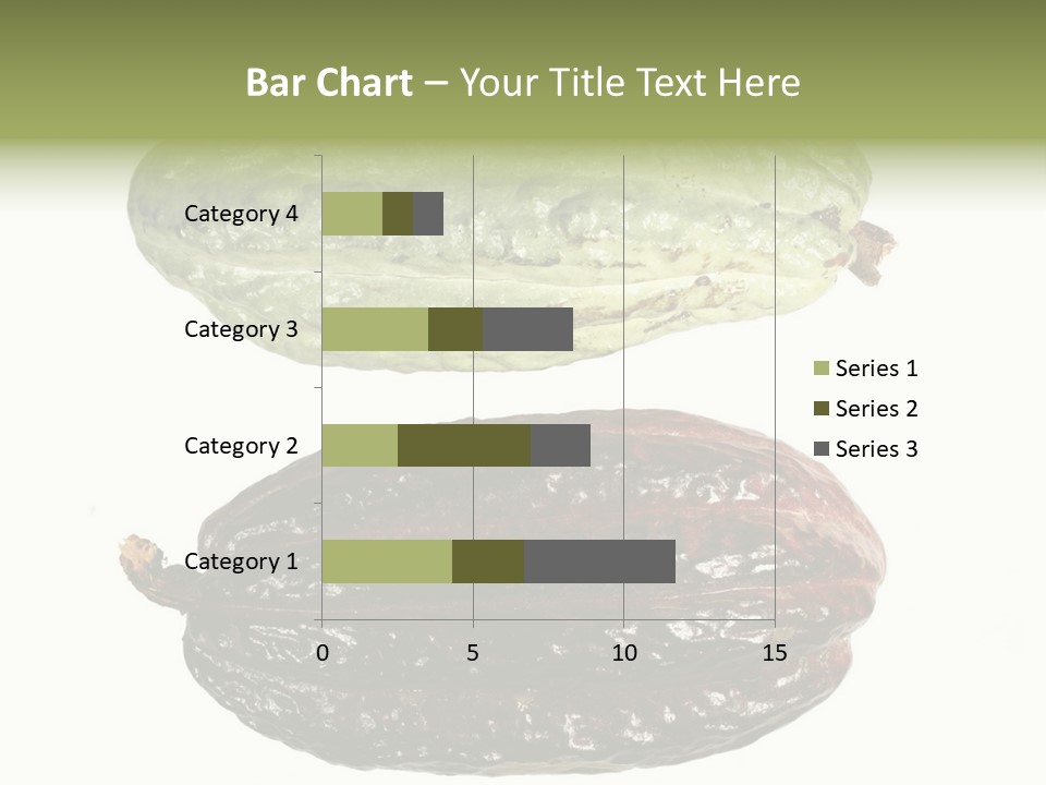 Cocoa Pods Isolated On White PowerPoint Template