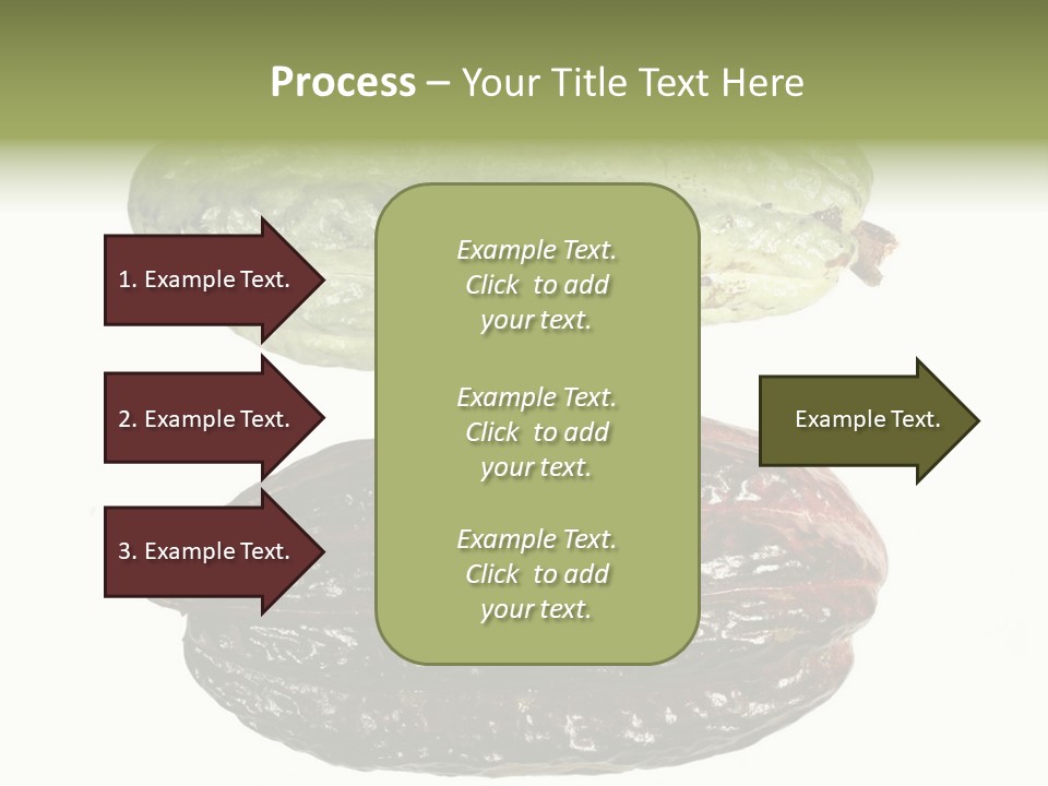 Cocoa Pods Isolated On White PowerPoint Template