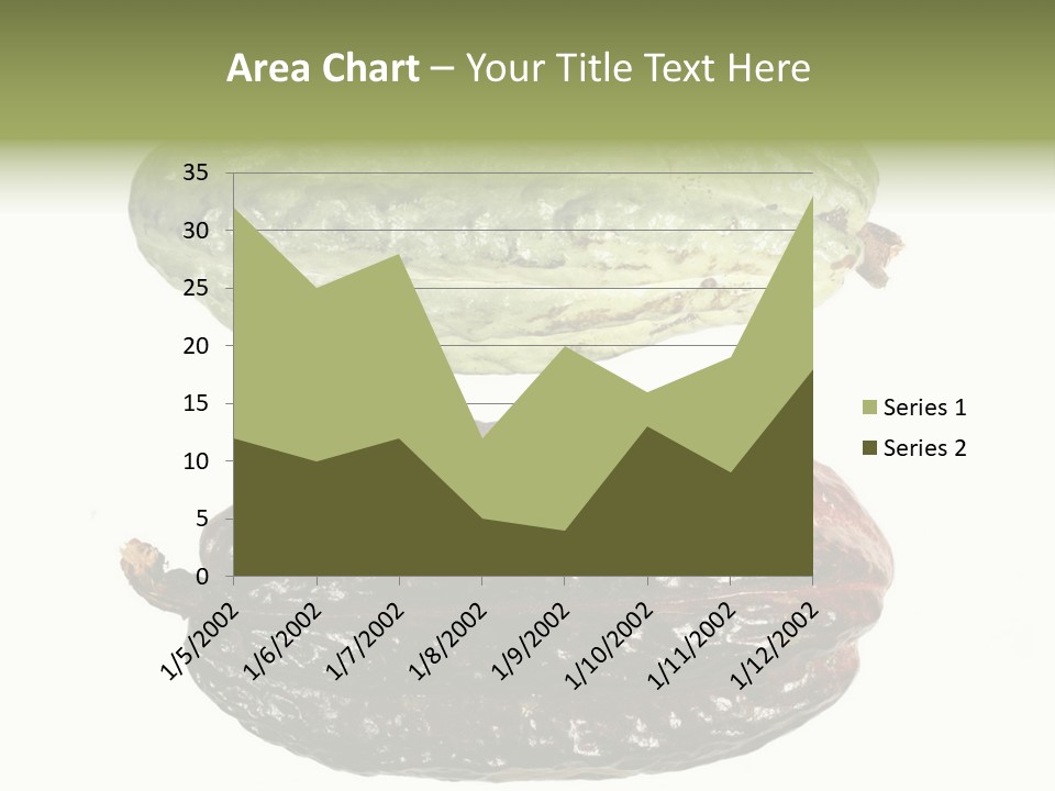 Cocoa Pods Isolated On White PowerPoint Template