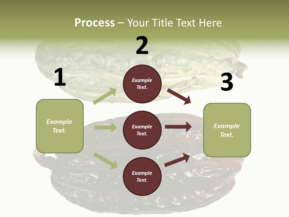 Cocoa Pods Isolated On White PowerPoint Template