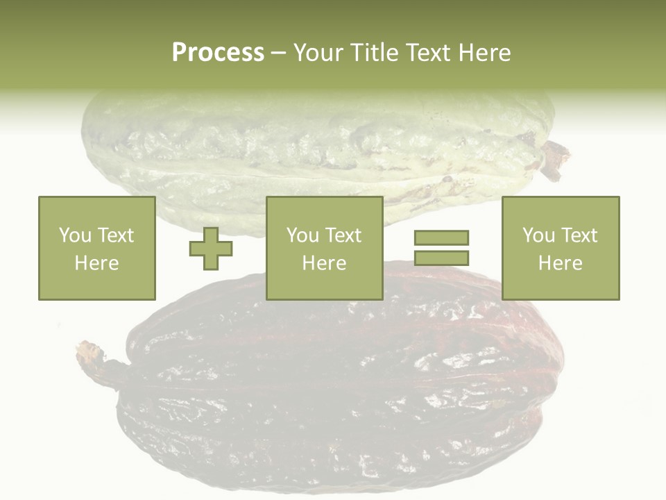 Cocoa Pods Isolated On White PowerPoint Template