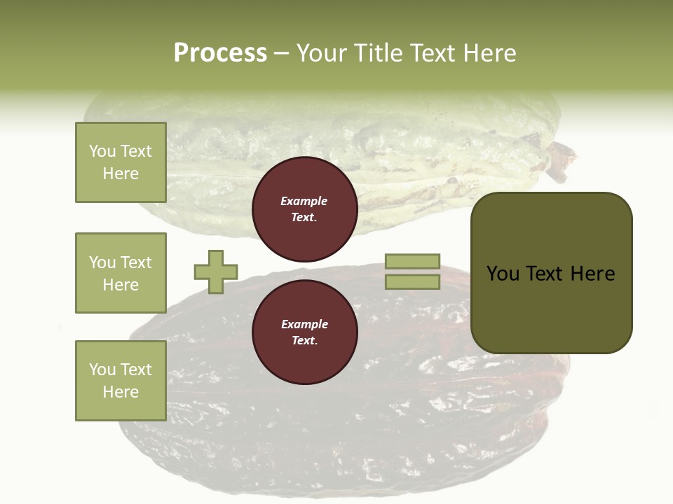 Cocoa Pods Isolated On White PowerPoint Template
