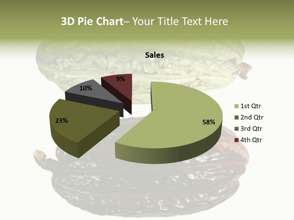 Cocoa Pods Isolated On White PowerPoint Template