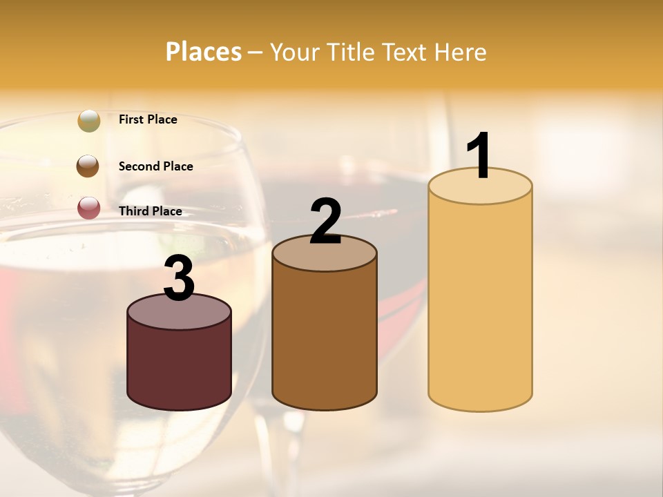 Cheese And Two Glasses Of Wine PowerPoint Template
